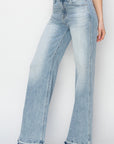 Risen Full Size High Rise Wide Leg Jeans