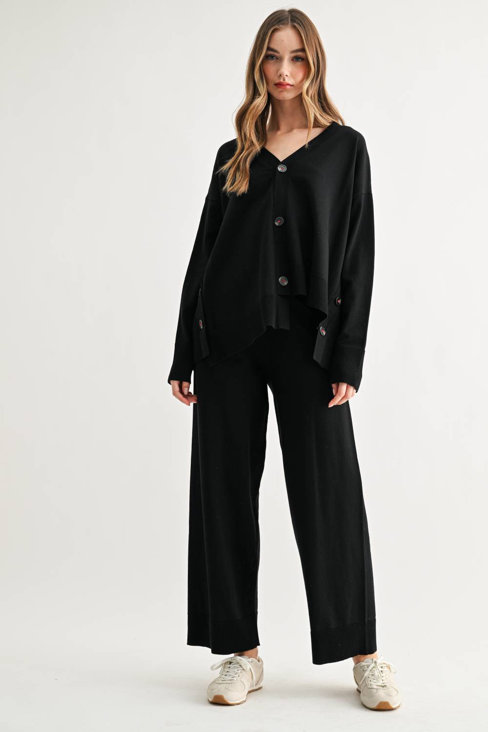 JOH Apparel Spencer Oversized Statement Button Cardigan