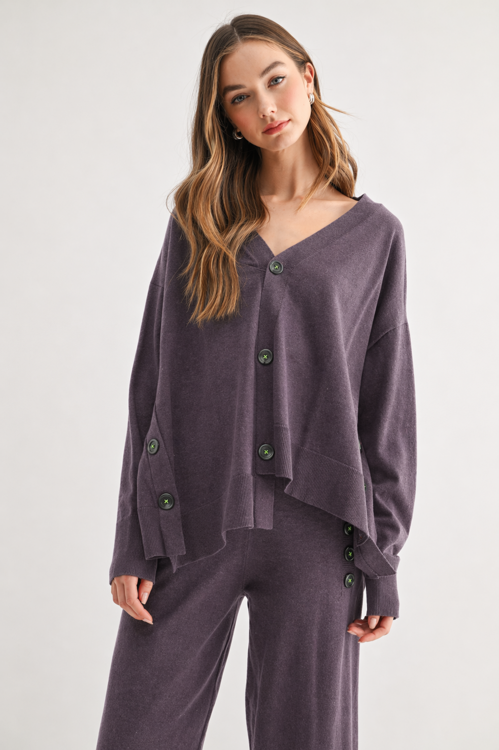 JOH Apparel Spencer Oversized Statement Button Cardigan