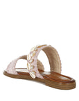 Shellfish Raffia Slip On Sandals