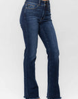 Judy Blue Full Size Frayed Hem Bootcut Jeans