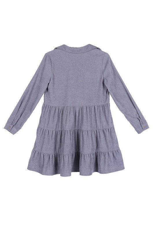 Corduroy Tiered Dress - Online Only