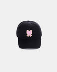 Zenana Ribbon Bow Chenille Patch Baseball Cap