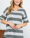 e Luna Striped Basic Top