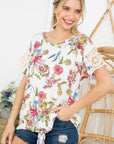 e Luna Floral Boxy Top