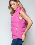 Snobbish Zip Up Turtleneck Vest with Pockets