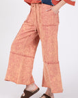 SAGE + FIG Mineral Washed Terry Wide Leg Pants