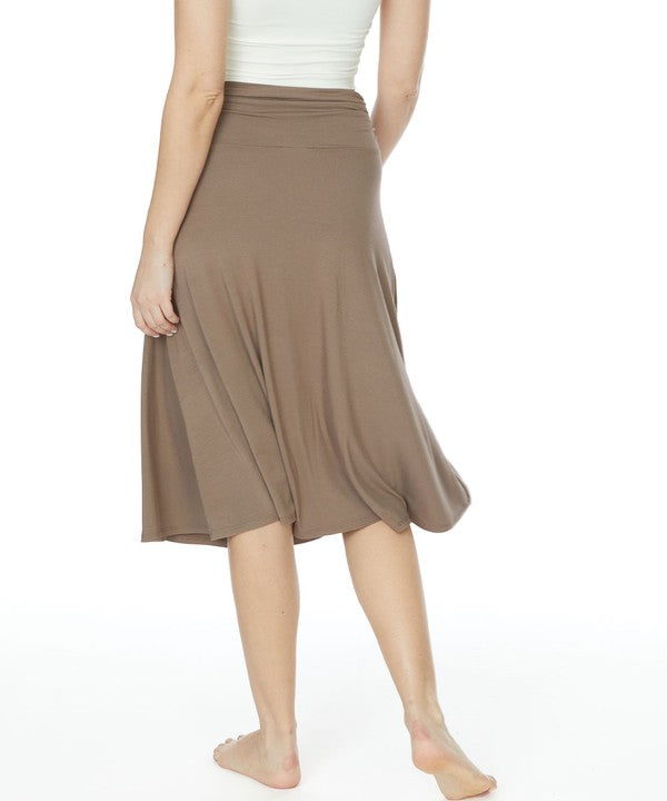Fabina Bamboo Flared Mid Length Skirt