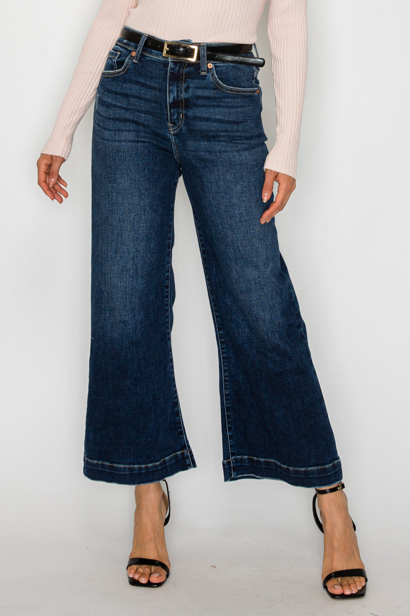 Artemis Vintage Camille High Rise Cropped Palazzo Jeans