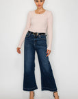 Artemis Vintage Camille High Rise Cropped Palazzo Jeans