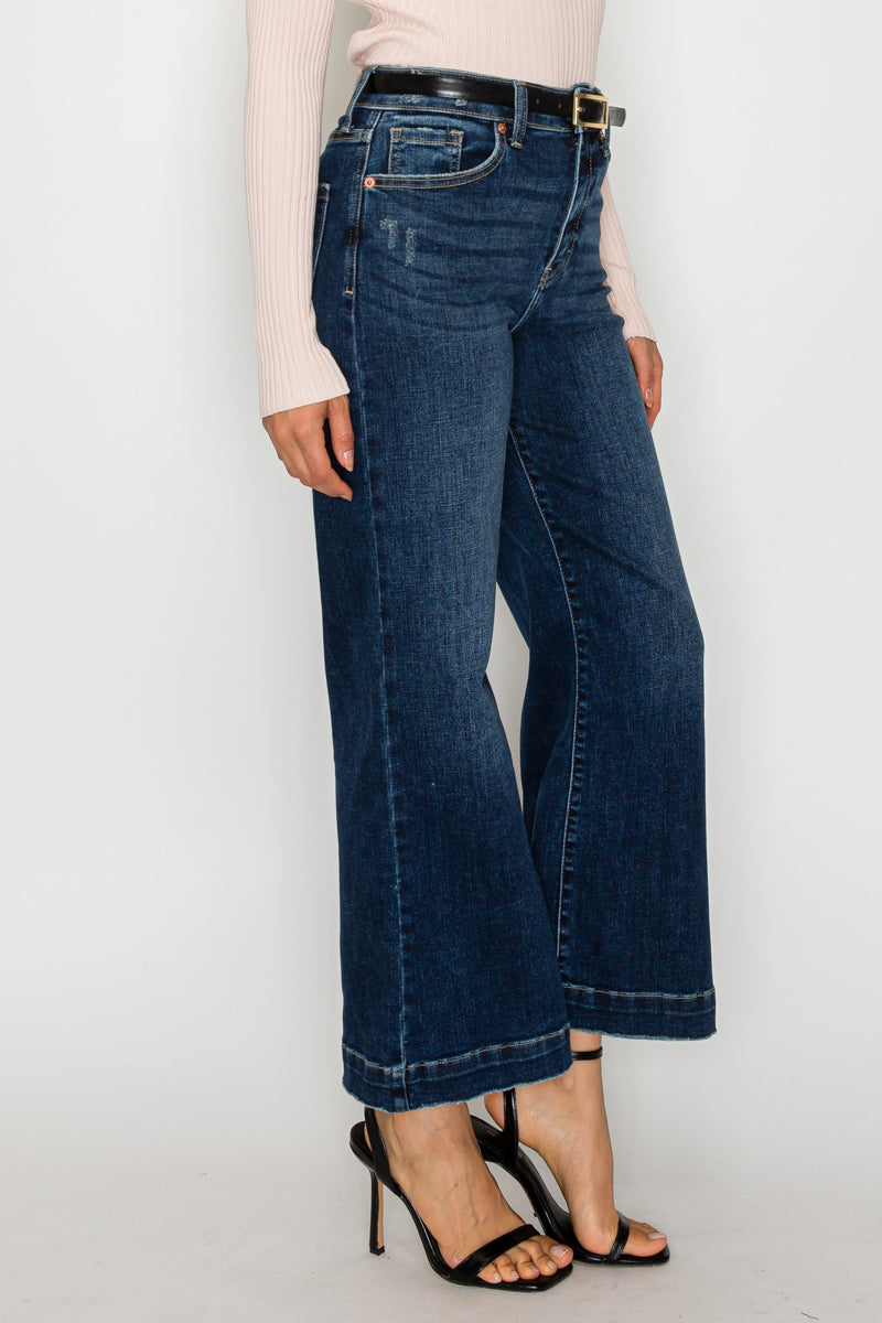 Artemis Vintage Camille High Rise Cropped Palazzo Jeans