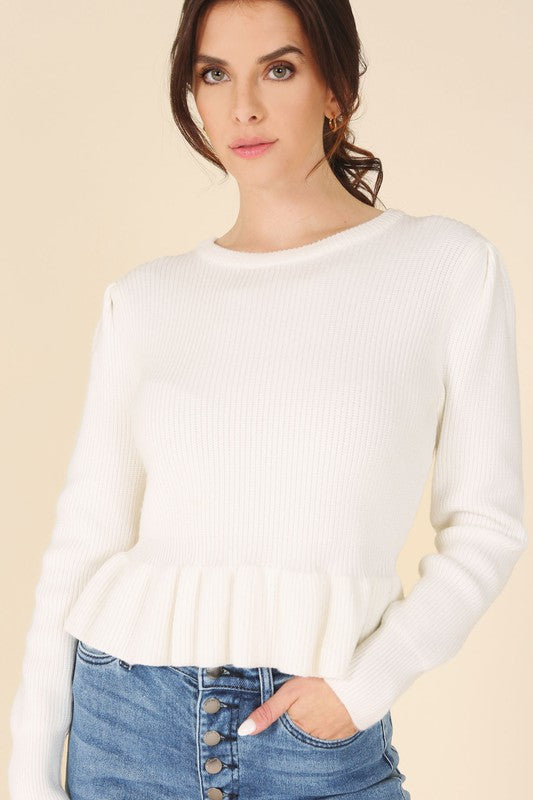 Lilou Peplum Sweater Top