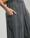 Umgee Elastic Waist Baggy Fit Pants with Pockets