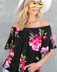 e Luna Floral Off Shoulder Top