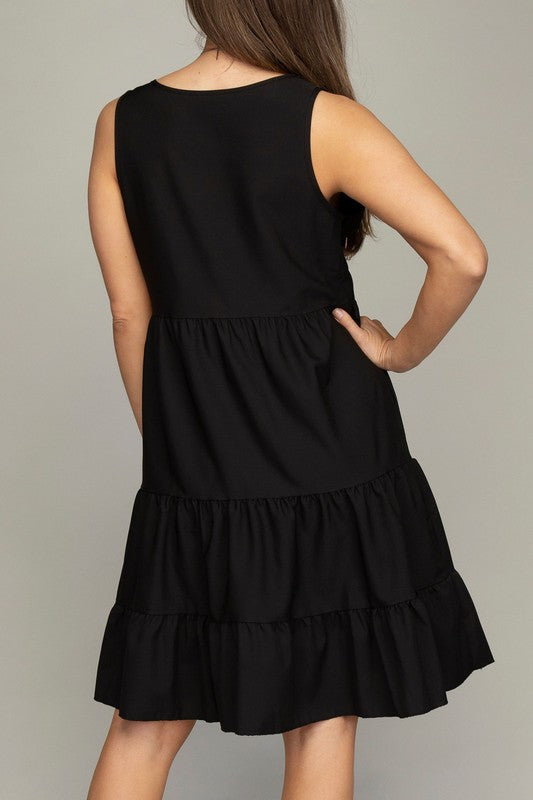 Sleeveless Tiered Dress - Online Only