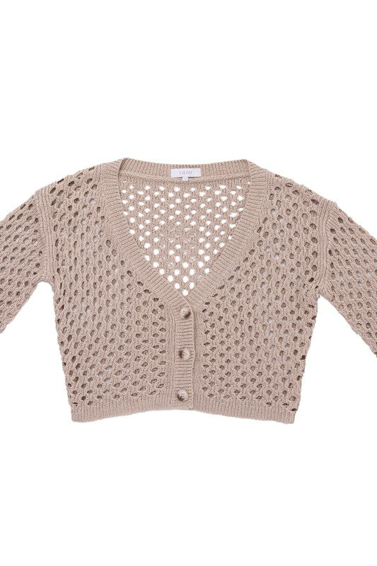 Lilou Hole-Knit Cardigan