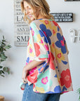 HOPELY Floral Waffle Oversize T-Shirt