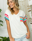 e Luna PLUS Multi Stripe Boxy Top