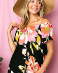 e Luna PLUS Floral Off Shoulder Top