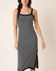 Mittoshop Contrast Striped Midi Cami Dress