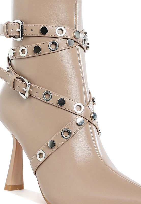 Jaunts Eyelets &amp; Studs Harness Ankle Boots