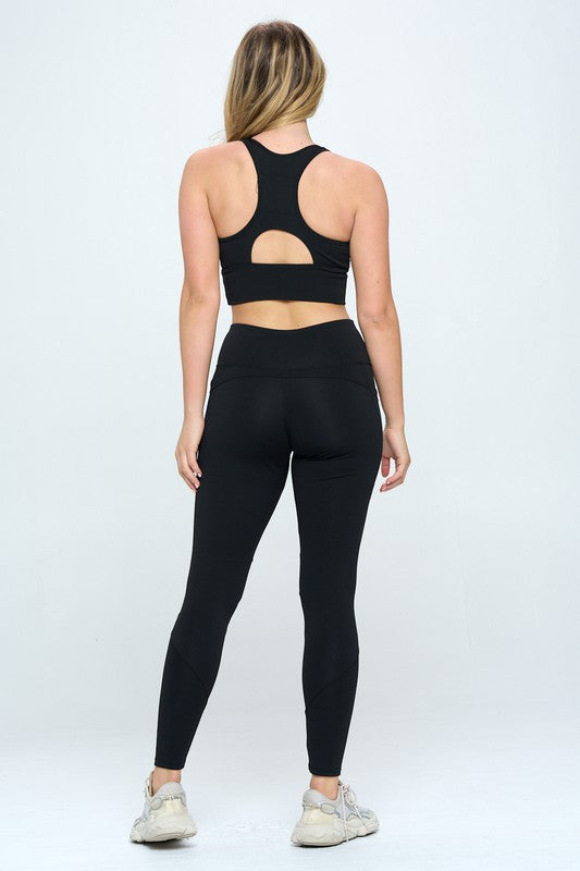 OTOS Active Two Piece Activewear Set with Cut-Out Detail