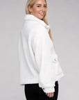 Cozy Sherpa Button-Front Jacket