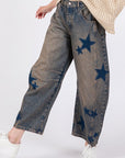 SAGE + FIG Star Wide Leg Jeans with Pockets