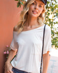 e Luna PLUS Solid One Shoulder Top