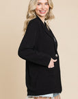 Culture Code One Button Long Sleeve Blazer with Pockets