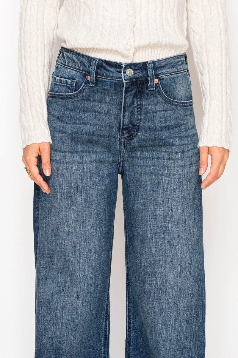Artemis Vintage High Rise Tummy Control Cuffed Wide Leg Jeans