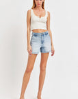 Risen Full Size High Rise Denim Shorts