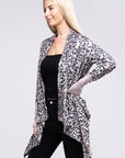 Leopard Print Open Front Cardigan