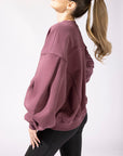 POPFLEX Full Size Brunch Sweater - Merlot