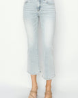 RISEN Full Size Mid Rise Cropped Flare Jeans