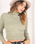 Lilou Crop Mock Neck Sweater