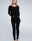 Zenana Viscose Front Pockets Sweater