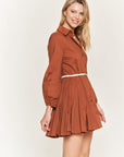 Jade By Jane Solid Flare Shirt Dress