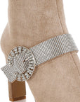 Asagao Diamante & Rhinestones Strap Boots