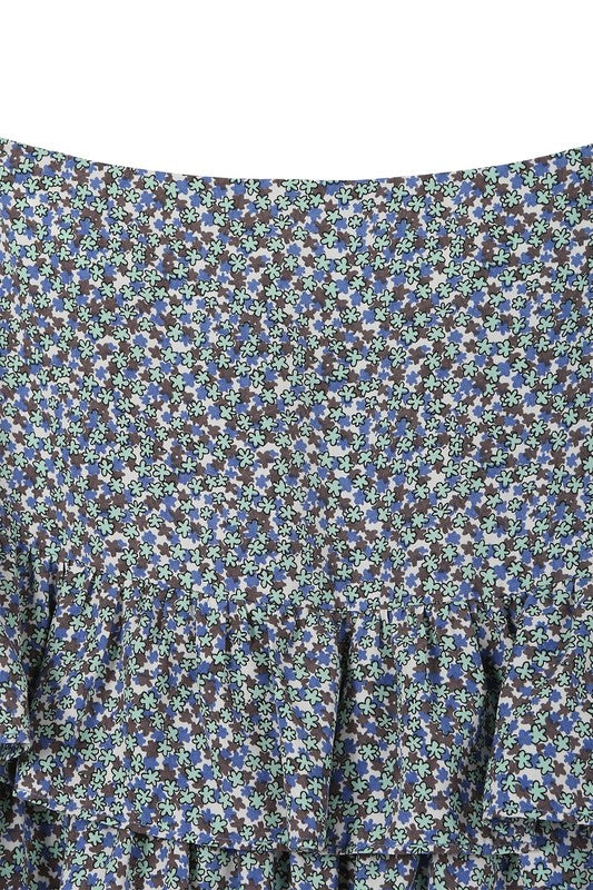 Lilou Blue Floral Skirt