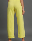 Umgee Drawstring Elastic Waist Wide Leg Pants