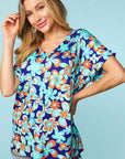 Haptics Floral Drop Shoulder Short Sleeve T-Shirt