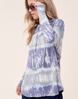 e Luna Terry Tie Dye Long Hoodie Top