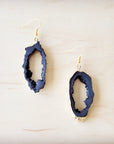 Elegant Crystalized Geode Dangle Earrings