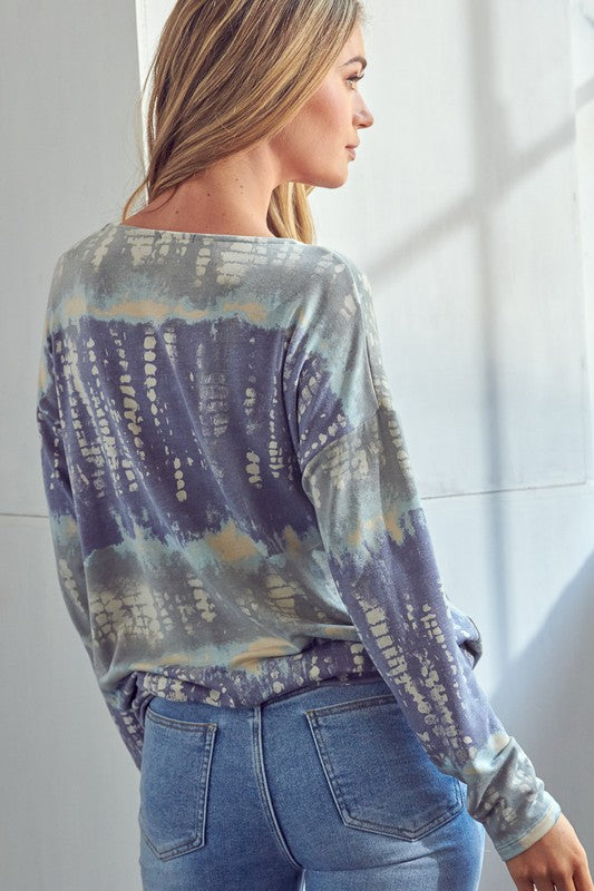 Tie Dye Print Sweatshirt - Online Only