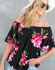 e Luna Floral Off Shoulder Top