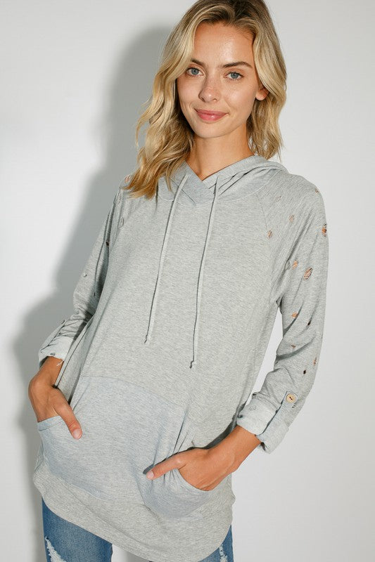 e Luna Distressed Sweatshirt