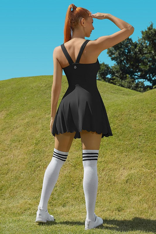 Women&#39;s Workout Golf Tennis Dress with Shorts Pocket