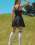 Women's Workout Golf Tennis Dress with Shorts Pocket