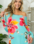 e Luna Floral One Shoulder Top